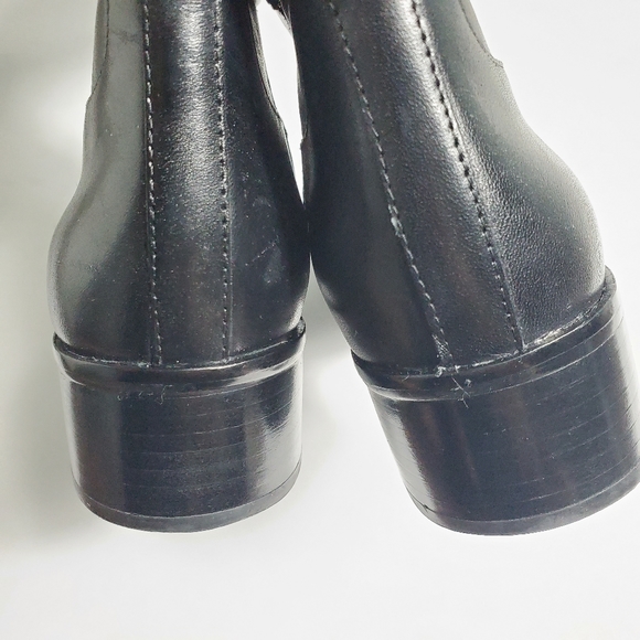 NEW Michael Kors Heather Black Leather Boots - Picture 5 of 14